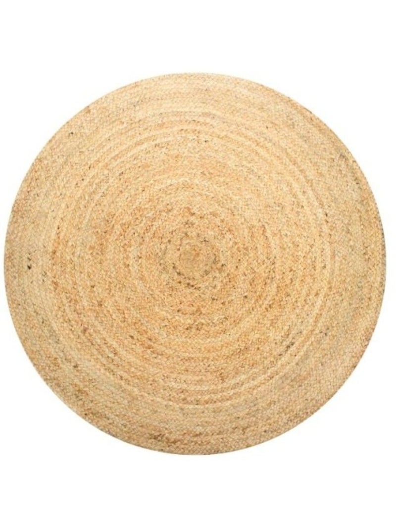 Tapis rond en jute 120cm Beige - Kiabi