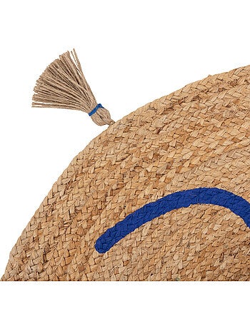 Tapis rond en jute à pompons soleya