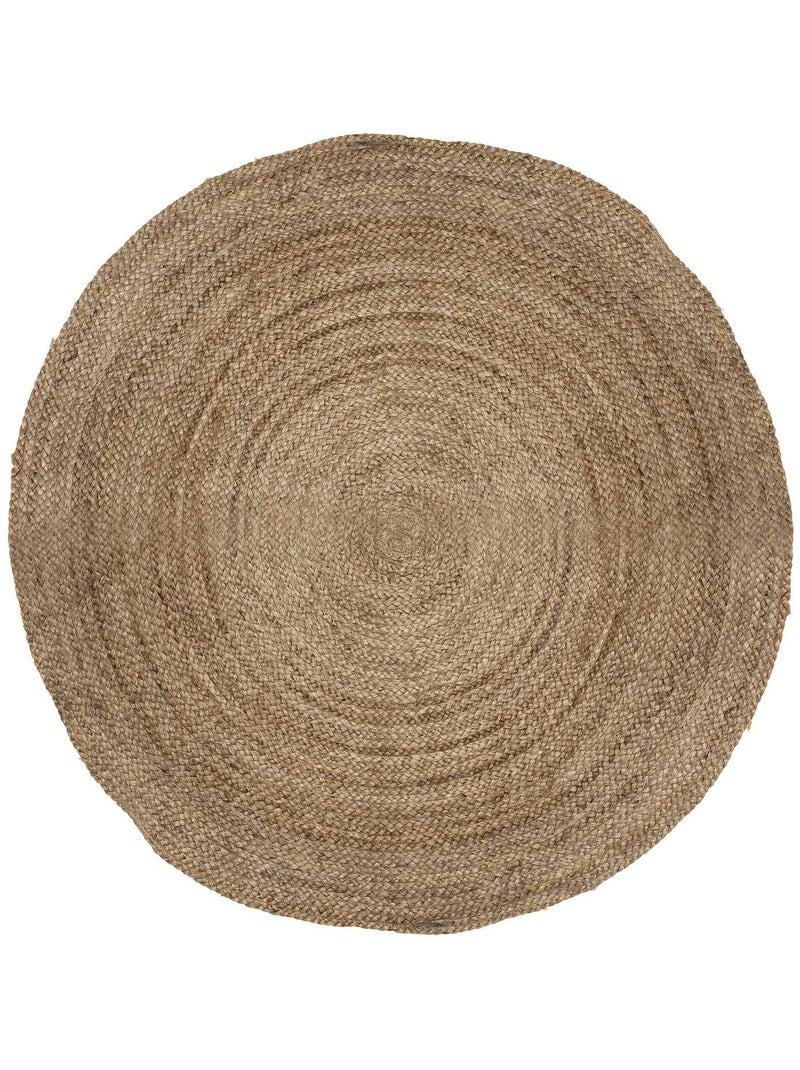 Tapis rond en jute Beige clair - Kiabi