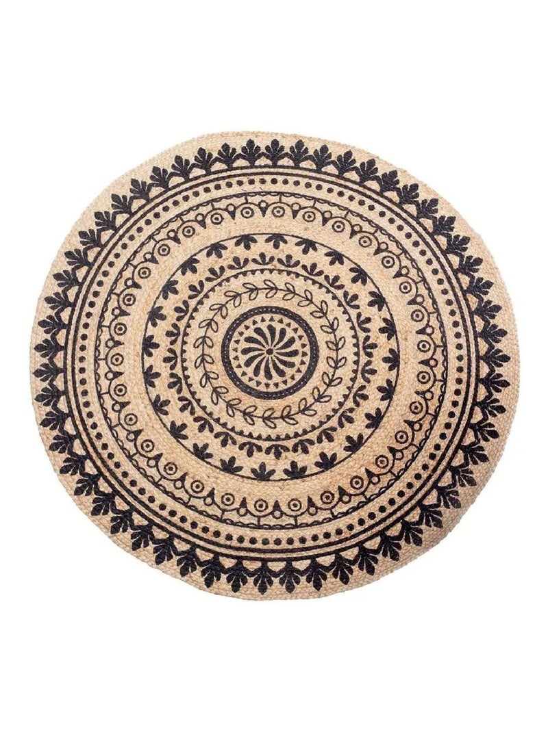 Tapis rond en jute Beige - Kiabi