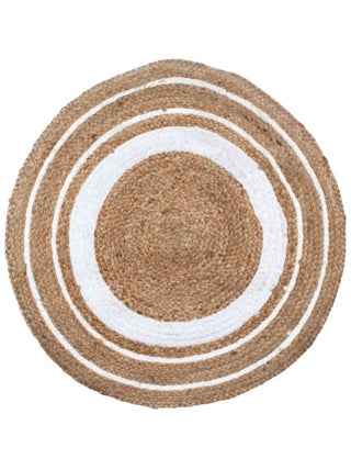 Tapis rond en jute et coton