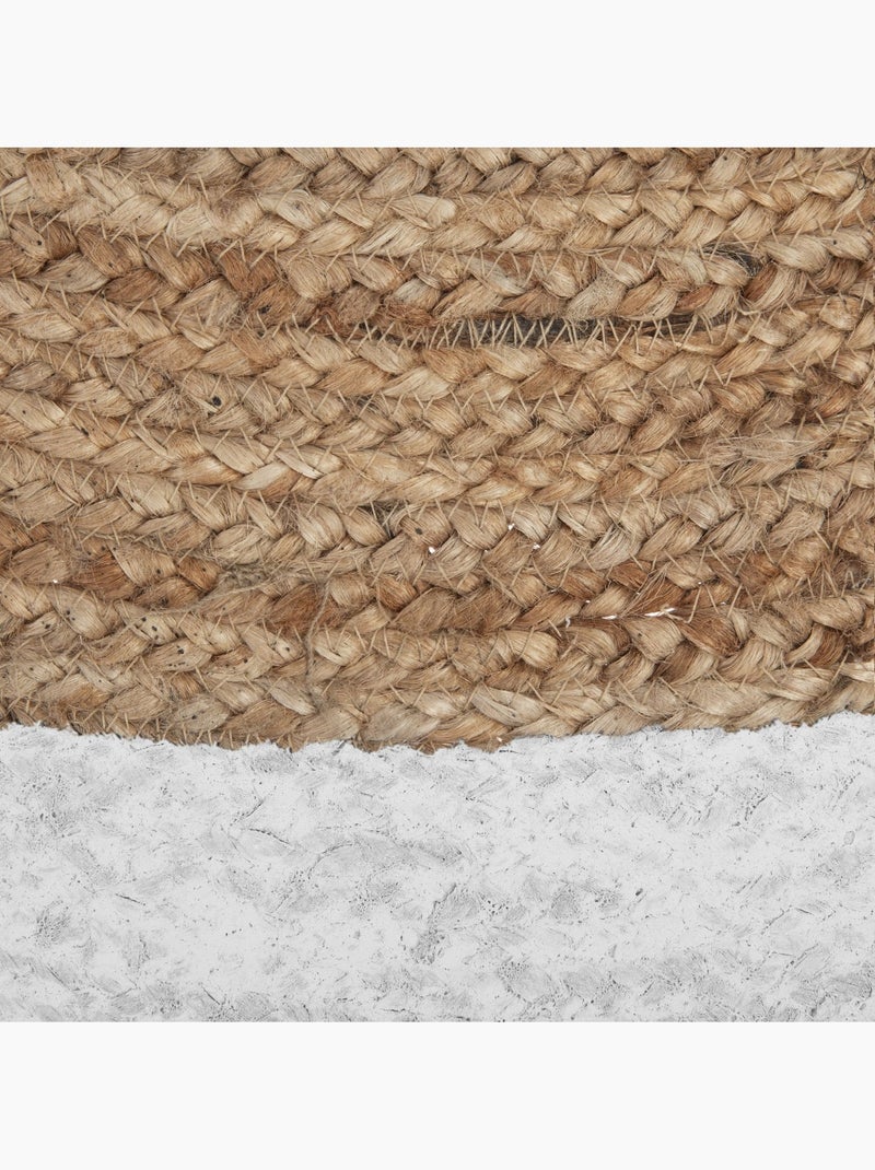 Tapis rond en jute et coton kahi Beige - Kiabi