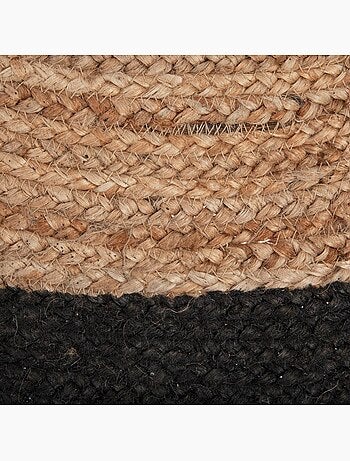 Tapis rond en jute et coton kahi