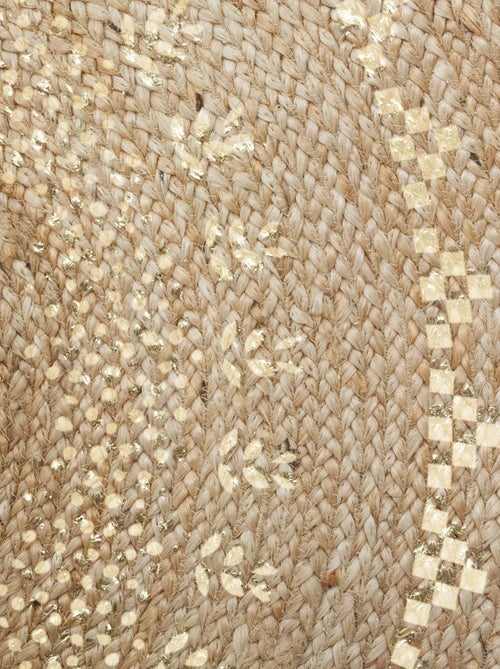 Tapis rond en jute Gold Shine - Kiabi