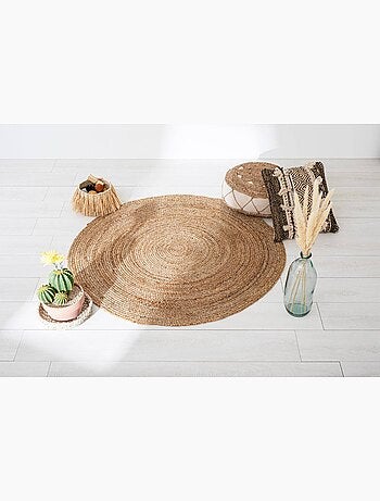 Tapis rond en jute natura