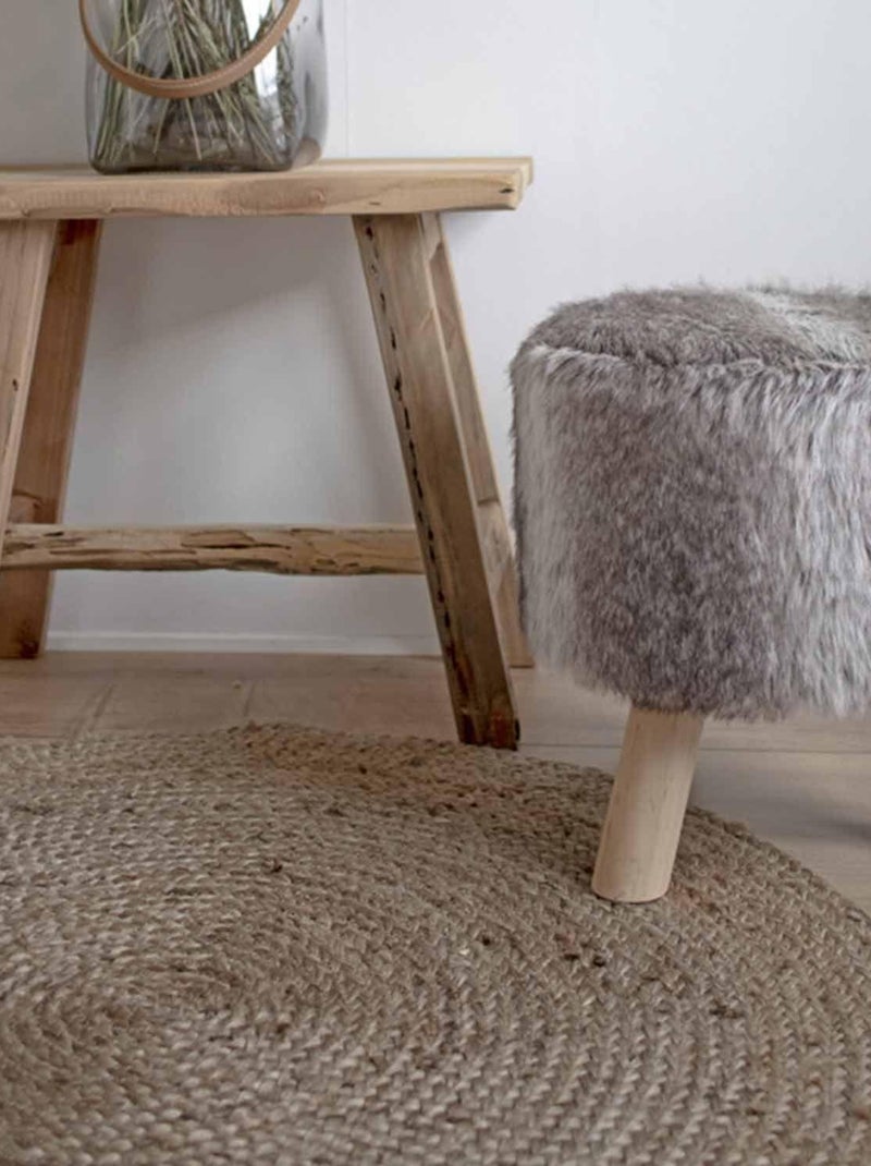 Tapis rond en jute naturel Ø 150 cm - House Nordic Marron - Kiabi