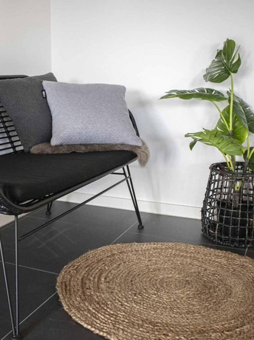Tapis rond en jute naturel Ø 90 cm - House Nordic - Kiabi