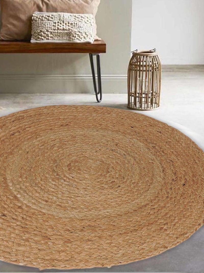 Tapis Rond en Jute Naturel, Dylrev Beige - Kiabi