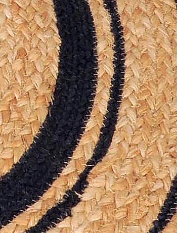 Tapis Rond en Jute tressé naturel, Dylrev