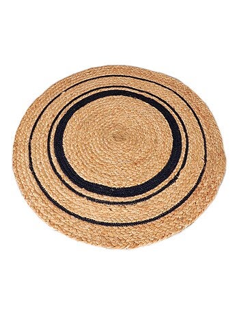 Tapis Rond en Jute tressé naturel, Dylrev