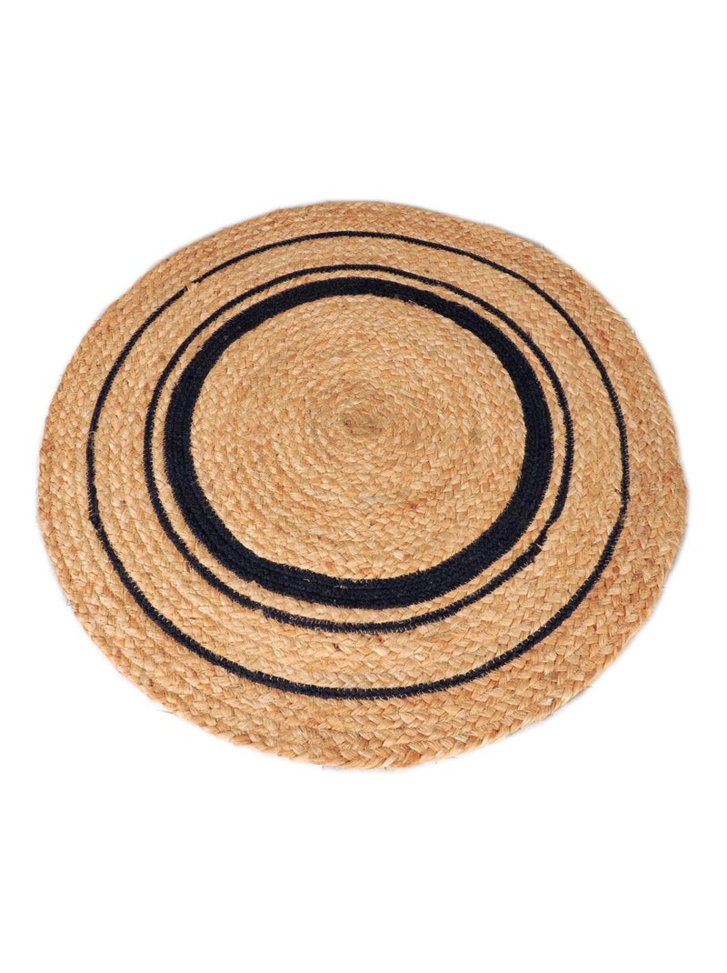 Tapis Rond en Jute tressé naturel, Dylrev Beige - Kiabi