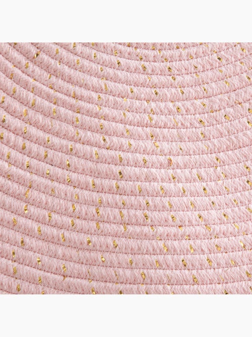 Tapis rond enfant à franges et pompons mayl - Kiabi