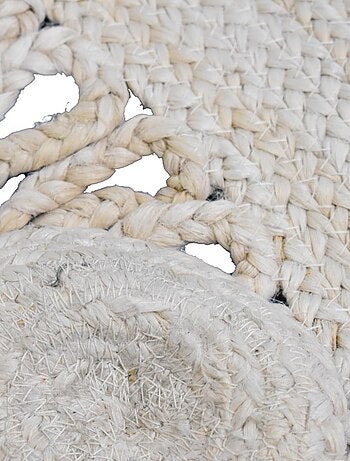 Tapis rond fait à la main en jute motif uni ESPRIT