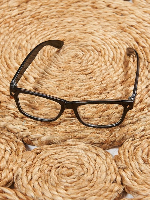 Tapis rond fait main en jute motif rond WOOD - Kiabi