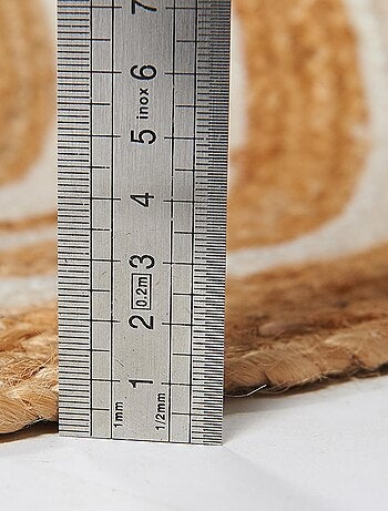 Tapis rond fait main en jute motif uni SUNNY L