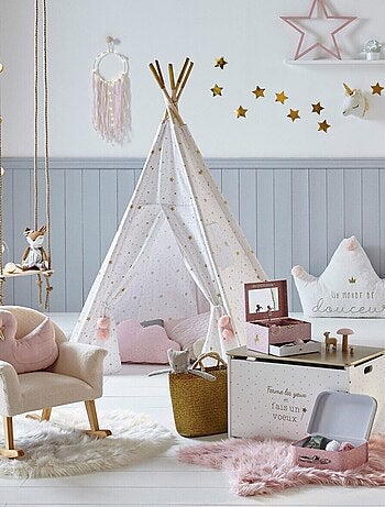 Tapis rond fausse fourrure blanc