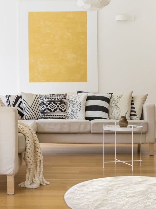 Tapis rond imitiation fourrure Cocooning - Kiabi