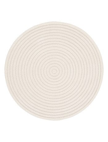 Tapis rond intérieur motifs cercles en relief créme Blair