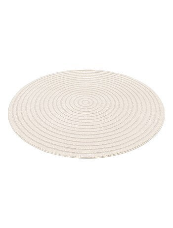 Tapis rond intérieur motifs cercles en relief créme Blair