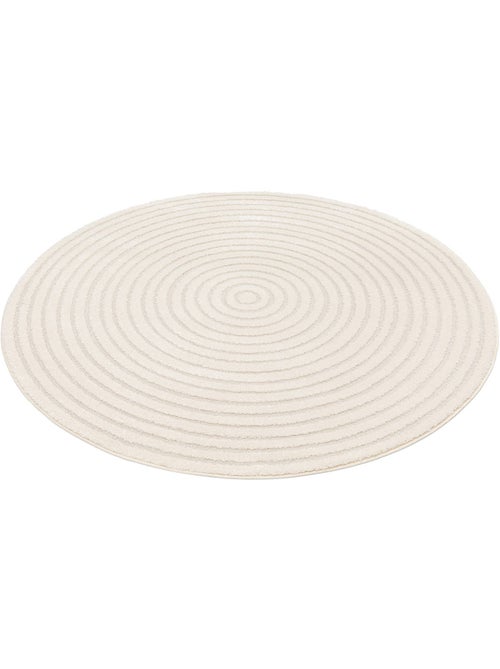 Tapis rond intérieur motifs cercles en relief créme blair - Kiabi Tapis rond intérieur motifs cercles en relief créme blair - Kiabi