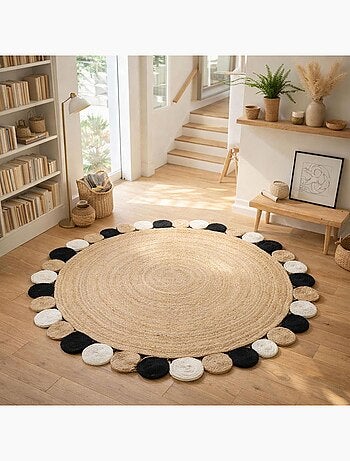 Tapis rond JT RONDI , tapis jute artisanal