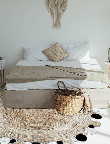 Tapis rond JT RONDI , tapis jute artisanal