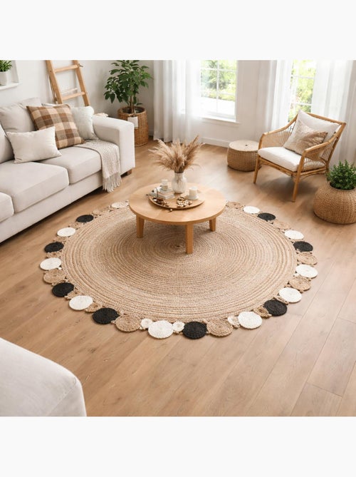 Tapis rond JT RONDI , tapis jute artisanal - Kiabi