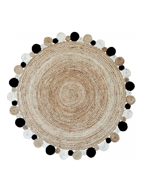 Tapis rond JT RONDI , tapis jute artisanal - Kiabi