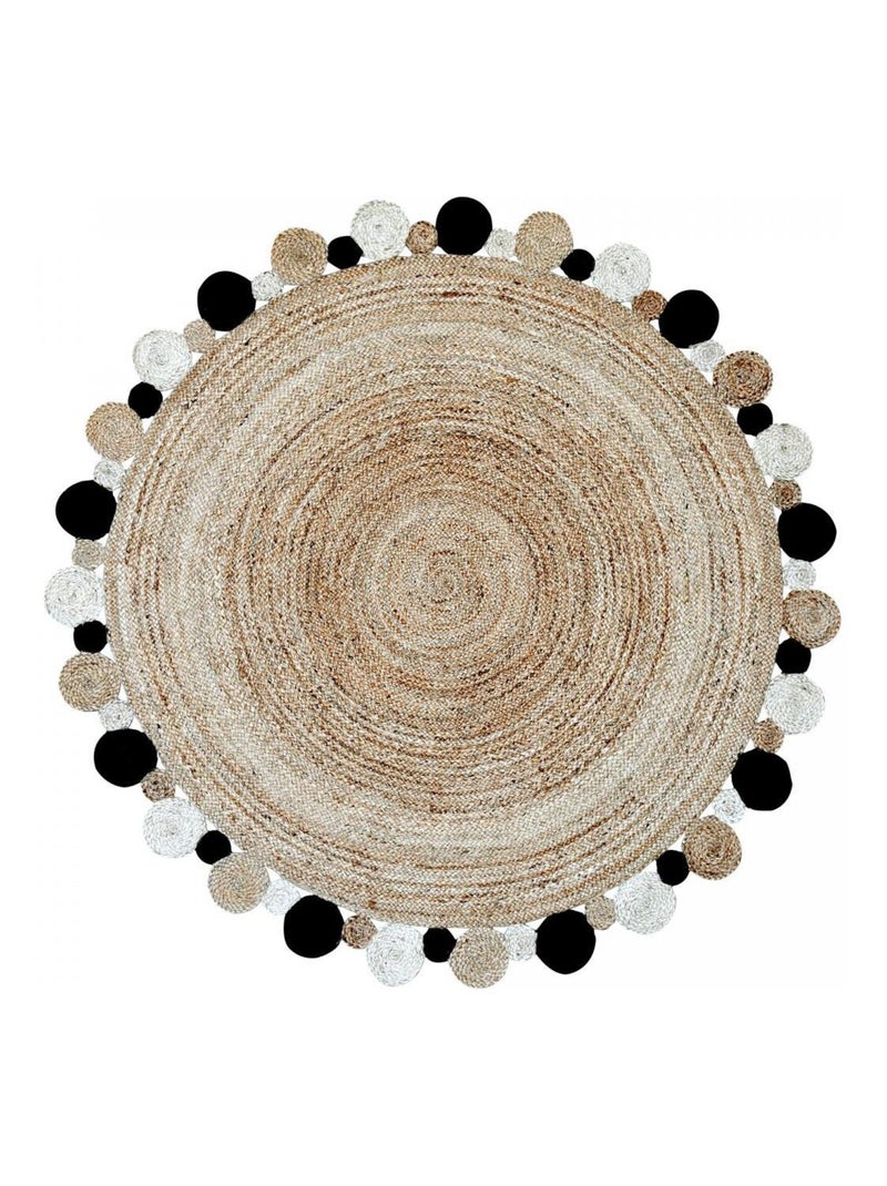 Tapis rond JT RONDI , tapis jute artisanal Beige - Kiabi