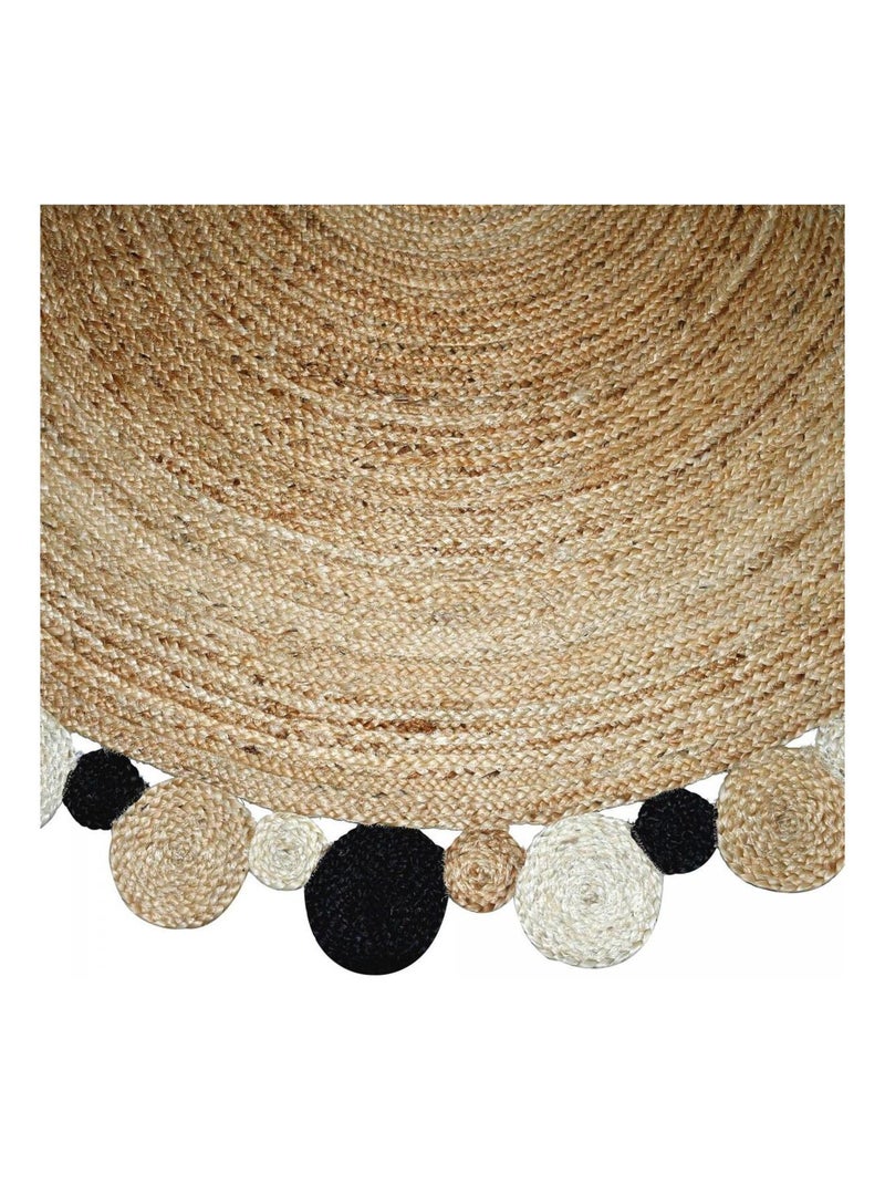 Tapis rond JT RONDI , tapis jute artisanal Beige - Kiabi