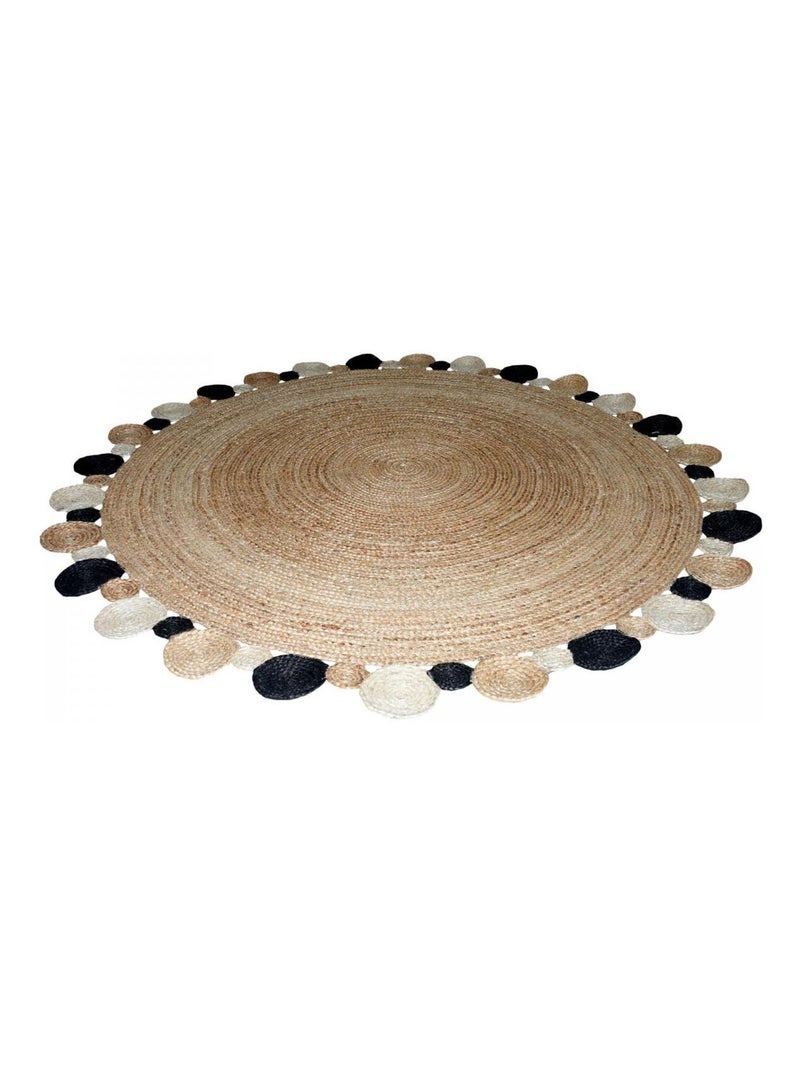 Tapis rond JT RONDI , tapis jute artisanal Beige - Kiabi