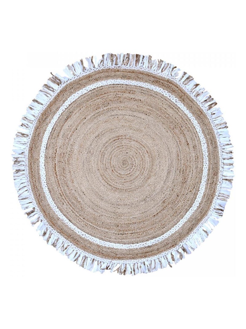 Tapis rond JT SATCH , tapis jute artisanal Blanc - Kiabi