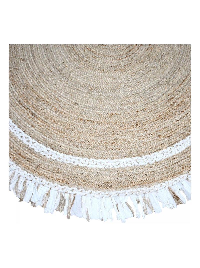 Tapis rond JT SATCH , tapis jute artisanal Blanc - Kiabi