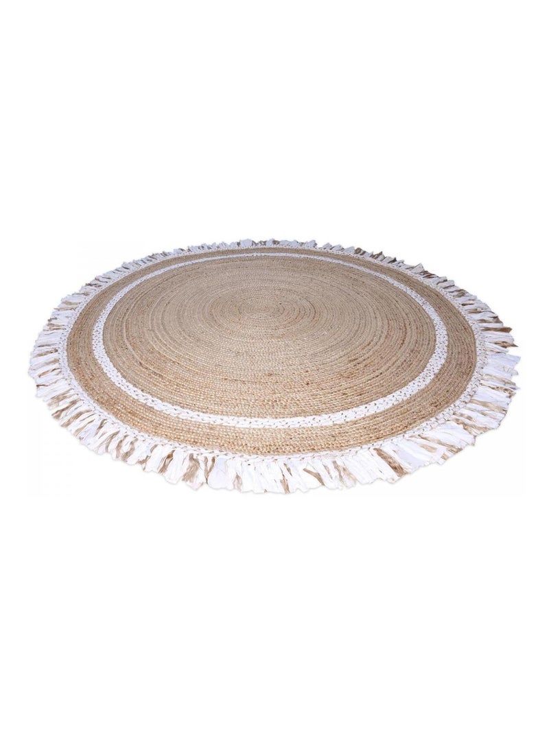 Tapis rond JT SATCH , tapis jute artisanal Blanc - Kiabi