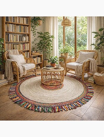 Tapis rond JT SATCH , tapis jute artisanal