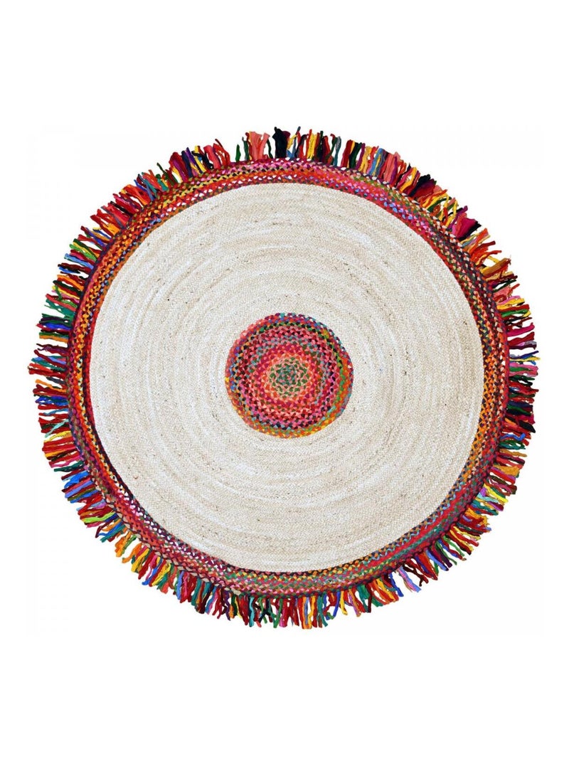Tapis rond JT SATCH , tapis jute artisanal Multicolore - Kiabi