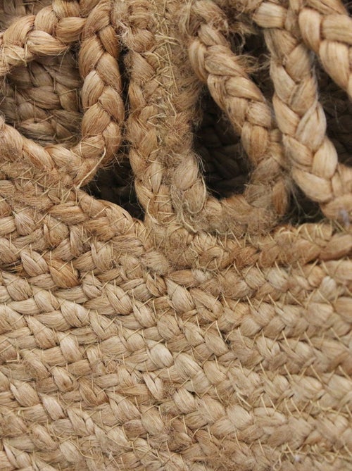 Tapis rond jute ajouré 90 cm - Kiabi