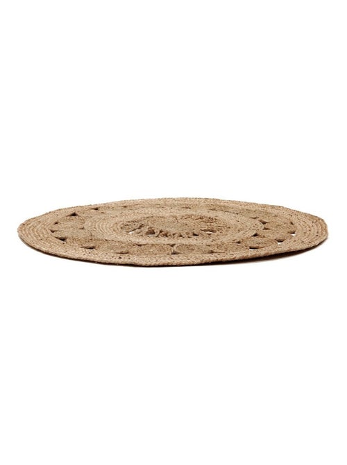 Tapis rond jute ajouré 90 cm - Kiabi
