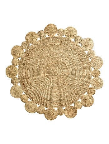 Tapis rond jute ajouré Cordou