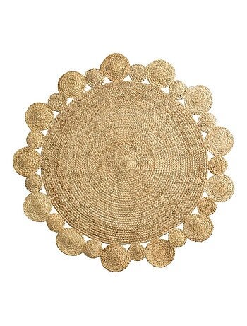 Tapis rond jute ajouré Cordou