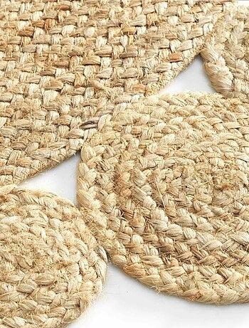 Tapis rond jute ajouré Cordou