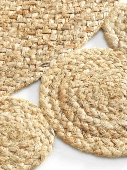Tapis rond jute ajouré Cordou - Kiabi