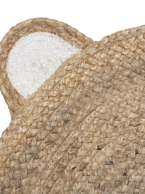 Tapis rond jute ourson D100 - Kiabi