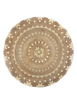 Tapis rond jute vegetale "Shine" diamètre 115 cm Atmosphera