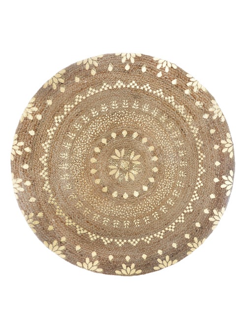 Tapis rond jute vegetale "Shine" diamètre 115 cm Atmosphera - Kiabi