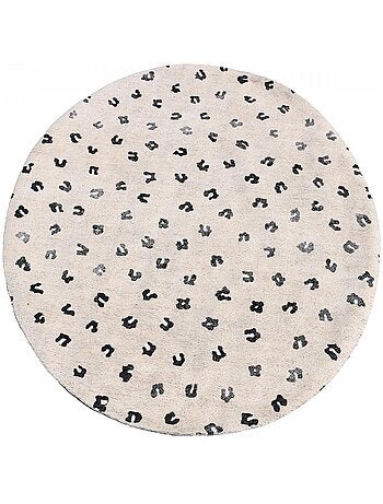 Tapis rond LEOP , tapis en coton
