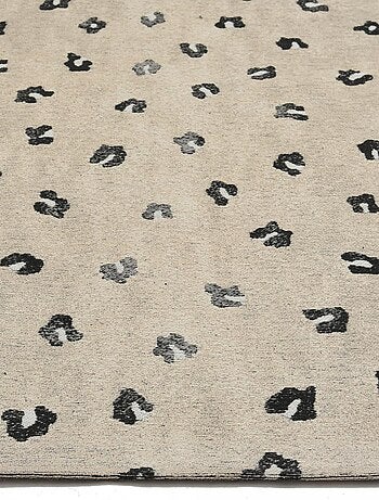 Tapis rond LEOP , tapis en coton