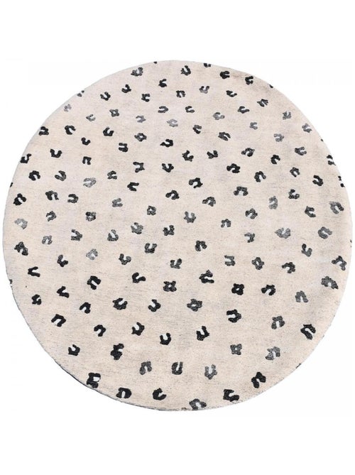 Tapis rond LEOP , tapis en coton - Kiabi