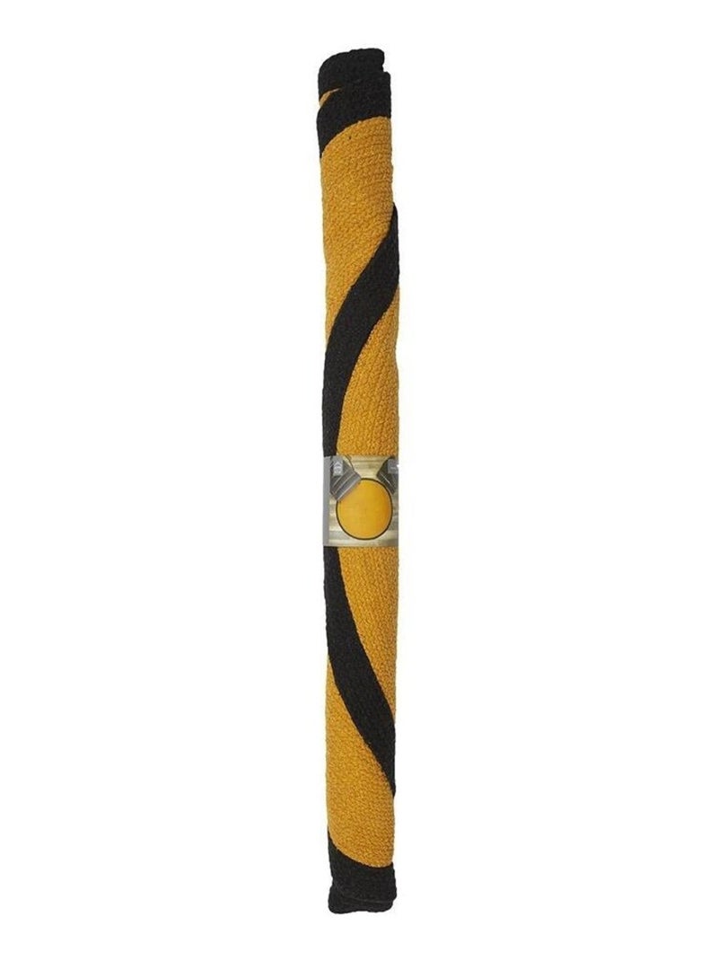 Tapis rond moutarde bord noir D120 coton Jaune - Kiabi