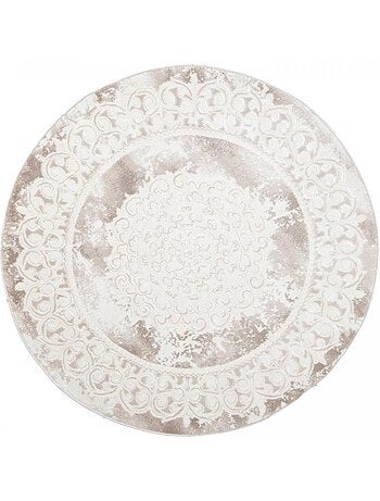 Tapis rond oriental tissé motif ancestral lyn7 balrod